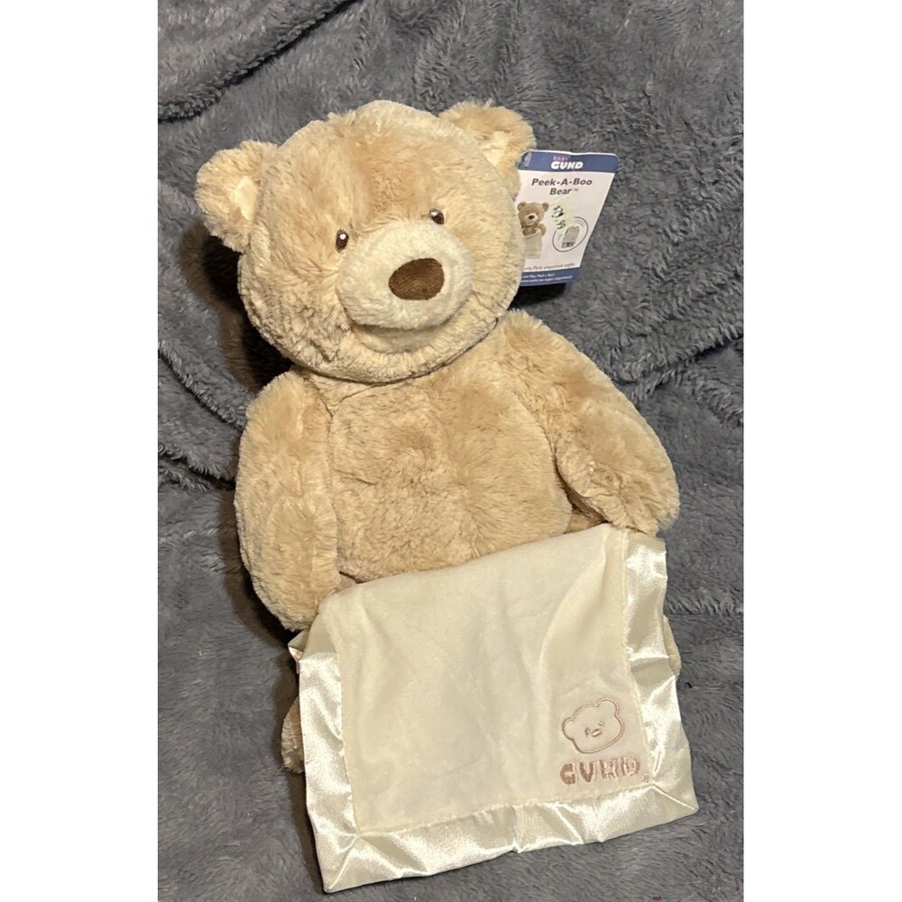 GUND Peek-A-Boo Teddy Bear Plush Animated Stuffed Animal Baby Toy Talks NEW
